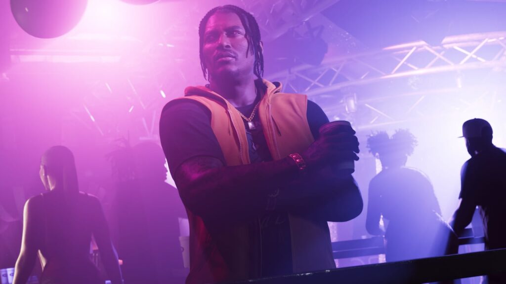 Dre’Quan Priest sous les lumières d’une scène — capture officielle GTA VI