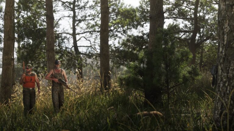 Promeneurs sur un sentier boisé de Mount Kalaga — capture officielle GTA VI
