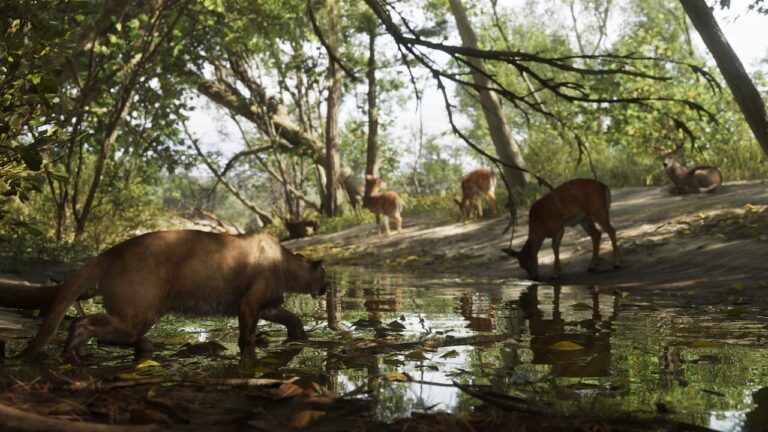 Cerfs et végétation dans le parc national de Mount Kalaga — capture officielle GTA VI