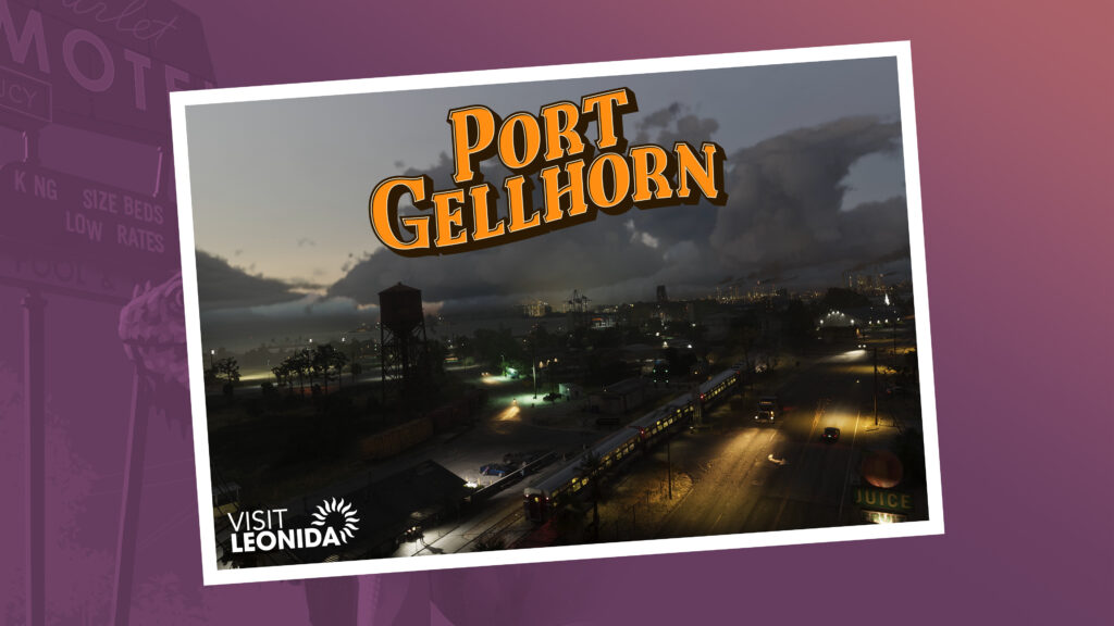 Carte postale officielle de Port Gellhorn — Rockstar Games.