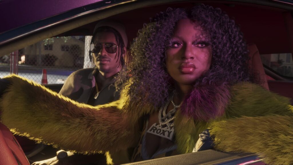 Real Dimez à bord d’une voiture — capture officielle GTA VI